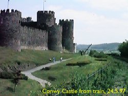 Conwy Castle, from Train